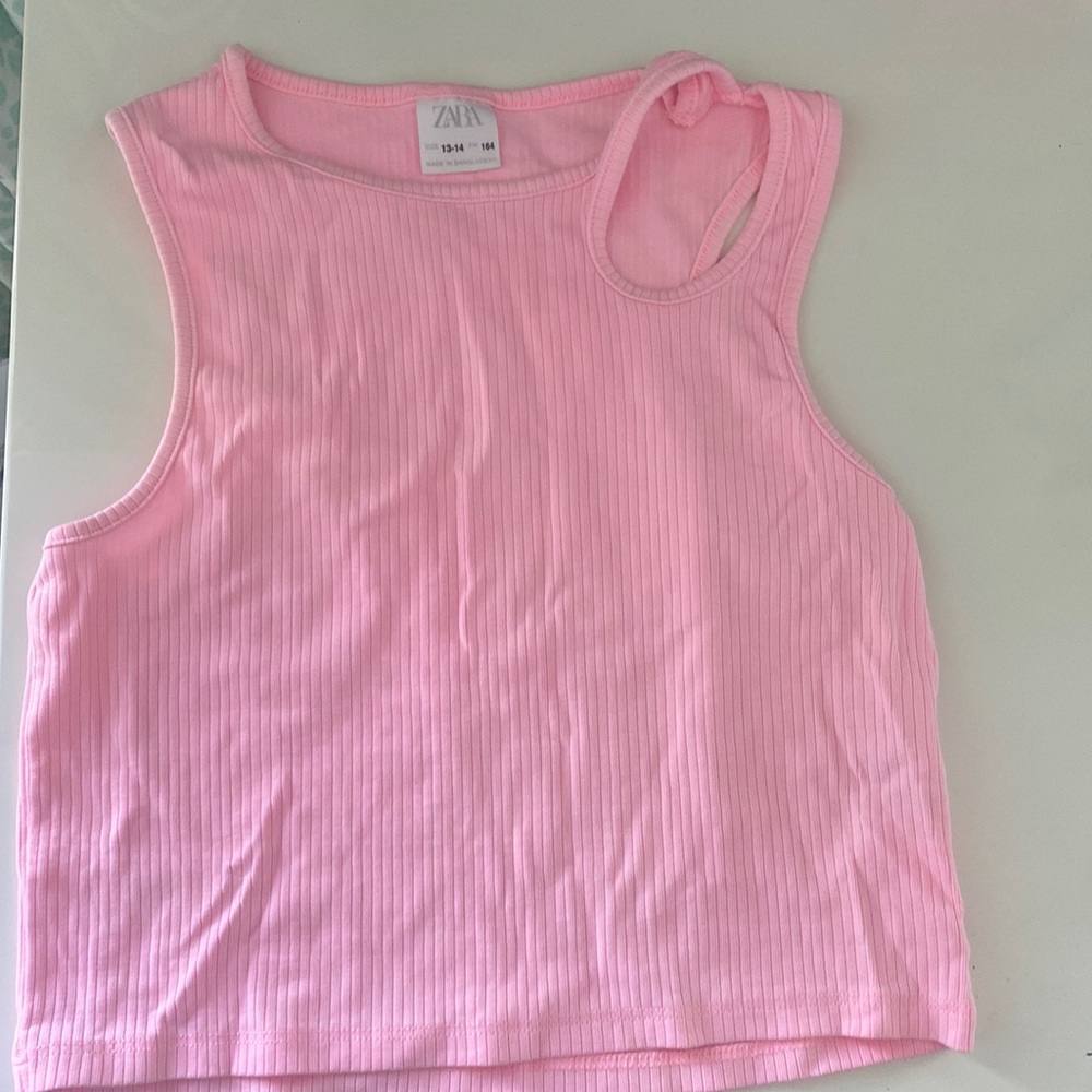 Zara pink crop top